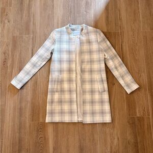 Carolina Belle Cream and Black Checkered Blazer